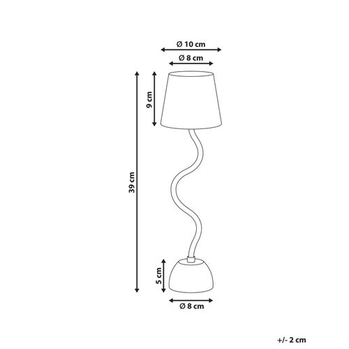 Lampe De Table LED Sans Fil Vouga Avec Variateur Métal Beige