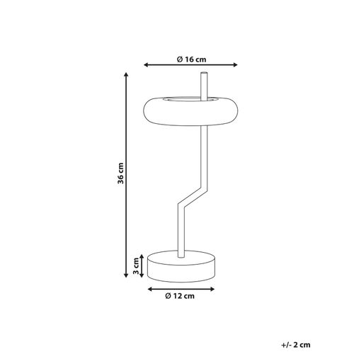 Lampe De Table LED Sans Fil Alviela Avec Variateur Métal Noir