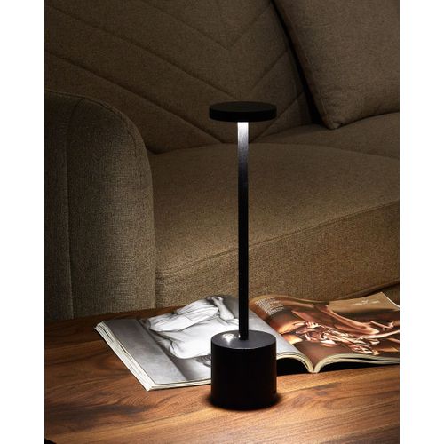 Lampe De Table LED Sans Fil Lizandro Avec Variateur Métal Noir