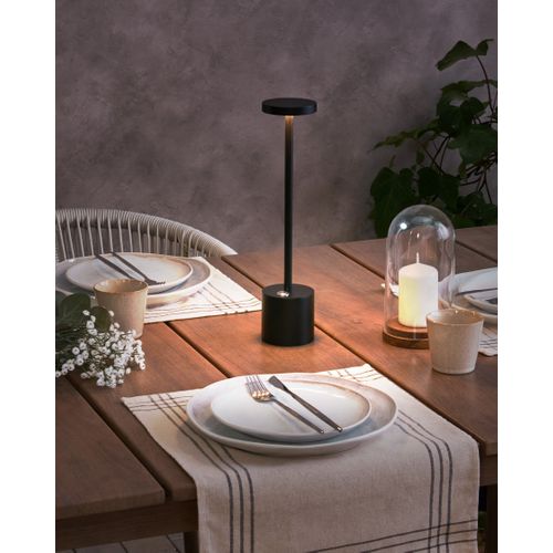 Lampe De Table LED Sans Fil Lizandro Avec Variateur Métal Noir