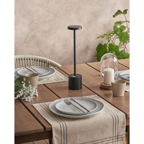 Lampe De Table LED Sans Fil Lizandro Avec Variateur Métal Noir