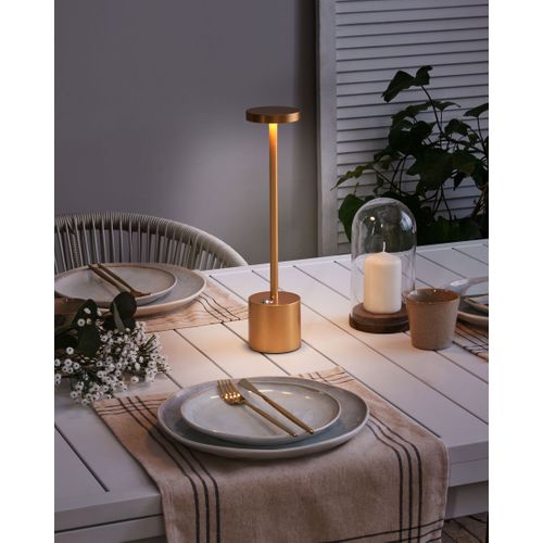 Lampe De Table LED Sans Fil Lizandro Avec Variateur Métal Doré