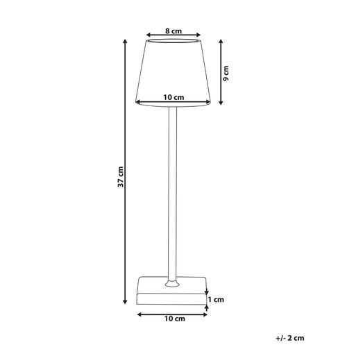 Lampe De Table LED Sans Fil Valira Métal Noir