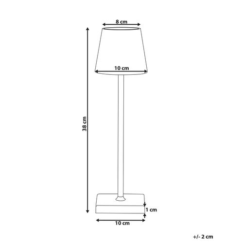 Lampe De Table LED Sans Fil Baceiro Avec Variateur Métal Noir