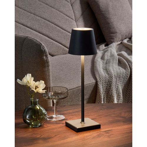 Lampe De Table LED Sans Fil Baceiro Avec Variateur Métal Gris Foncé