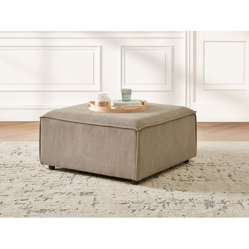 Ottoman Ardal Velours Côtelé Marron Clair