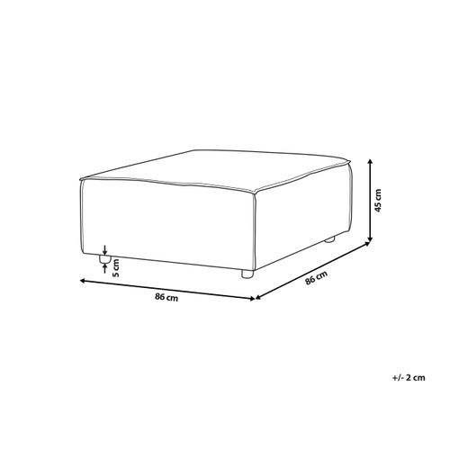 Ottoman Ardal Velours Côtelé Marron Clair