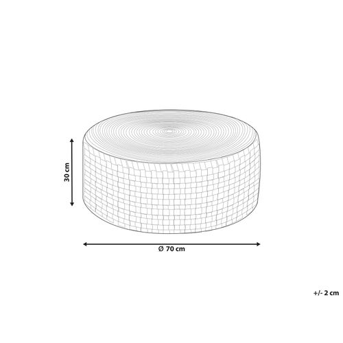 Pouf De Jardin ⌀ 70 Cm Beige Clair Mithi