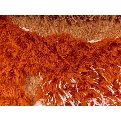 Lot De 2 Coussins Décoratifs Sagenia Coton 45 X 45 Cm Orange Motif Abstrait