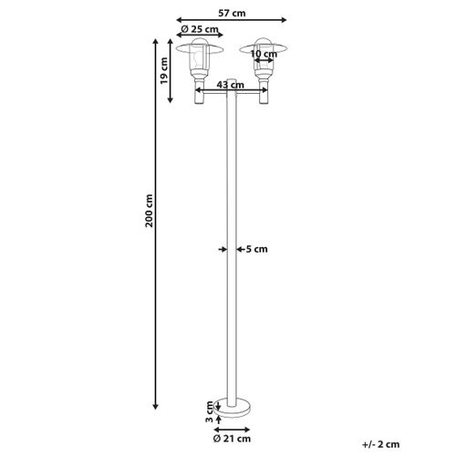 Lampadaire Extérieur Tizu Noir