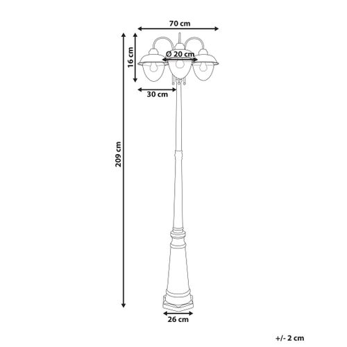 Lampadaire Extérieur Banka Noir