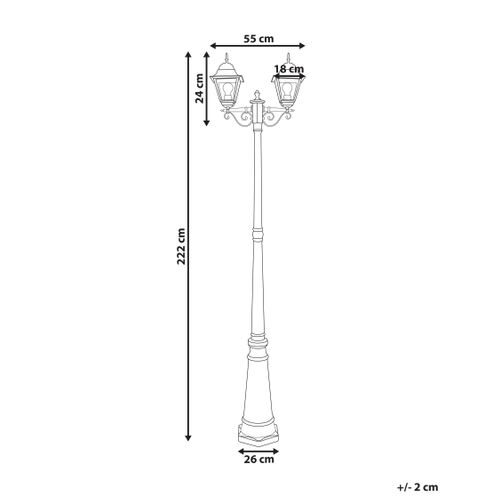 Lampadaire Extérieur Sukri Noir