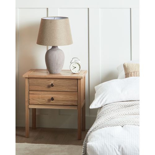 Table De Nuit à 2 Tiroirs Salton Sassafras Marron