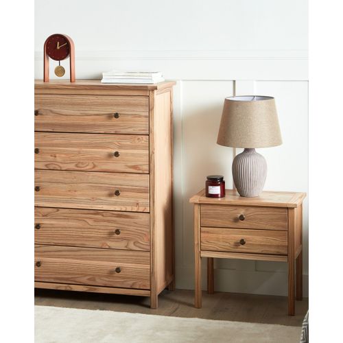 Table De Nuit à 2 Tiroirs Salton Sassafras Marron