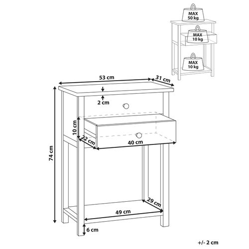 Console Salton Sassafras Marron