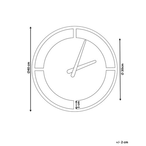 Horloge Murale Trient 40 Cm Métal Noir