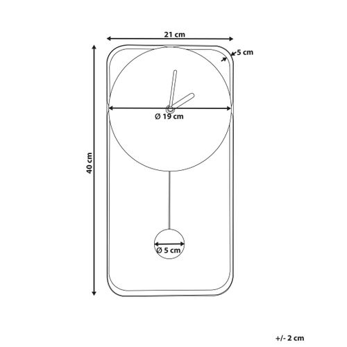 Horloge Murale Servoz 21 Cm Métal Noir