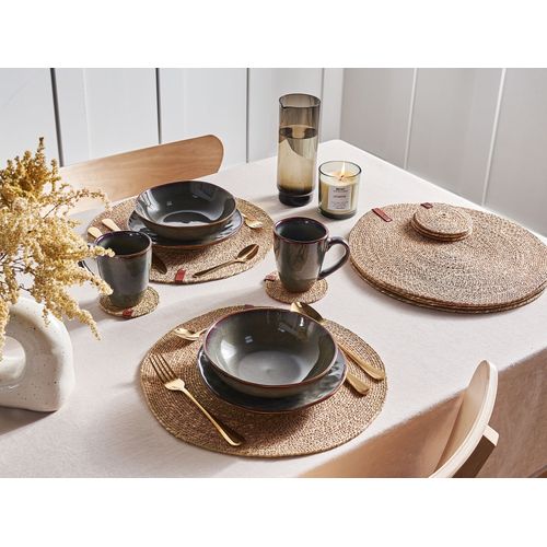 Ensemble Sets De Table Et Sous-verres Kunzea Naturel Herbier Marin