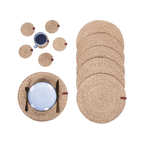 Ensemble Sets De Table Et Sous-verres Kunzea Naturel Herbier Marin