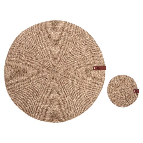 Ensemble Sets De Table Et Sous-verres Kunzea Naturel Herbier Marin