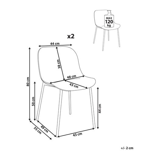 Lot De 2 Chaises De Salle à Manger Beloit Beige Clair
