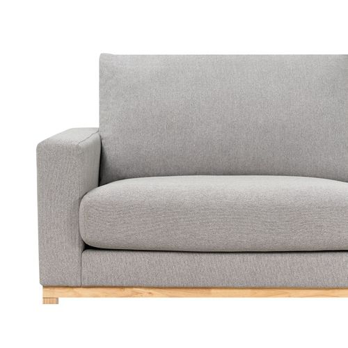 Canapé D'angle 4 Places Siggard Tissu Gris Côté Gauche