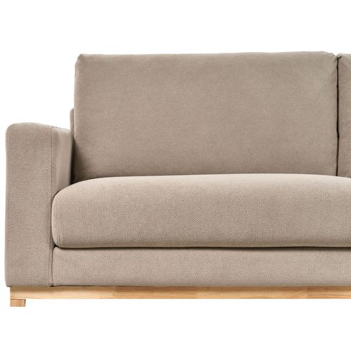 Canapé D'angle 4 Places Siggard Tissu Taupe Côté Gauche