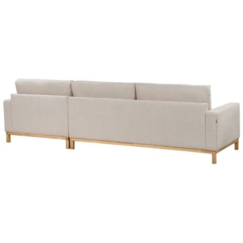 Canapé D'angle 4 Places Siggard Tissu Beige Côté Gauche