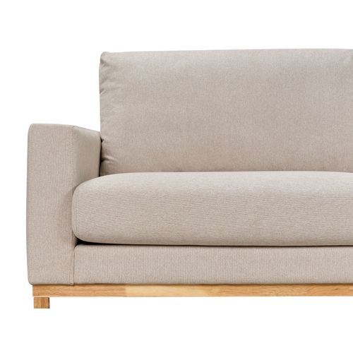 Canapé D'angle 4 Places Siggard Tissu Beige Côté Gauche