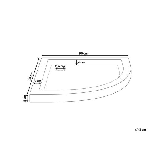 Bac De Douche Aliso 90 X 90 X 5 Cm Blanc