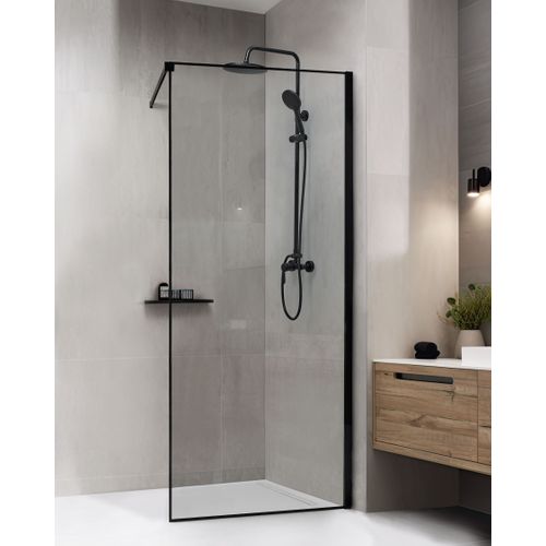 Parois De Douche Waspam 80 X 190 Cm Noir