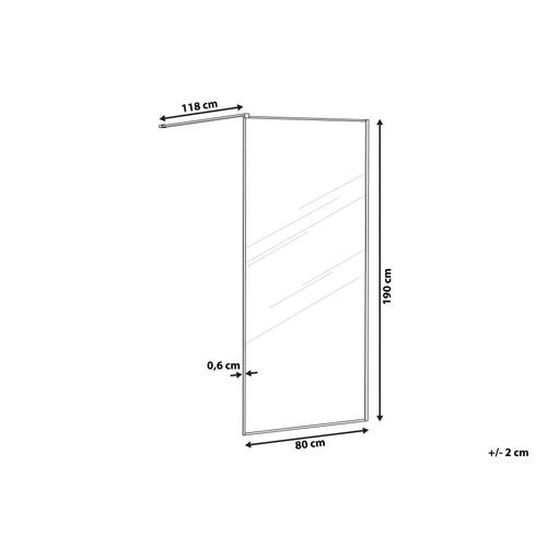 Parois De Douche Waspam 80 X 190 Cm Noir