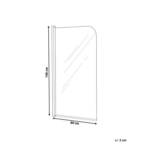 Paroi De Bain Douche Lapan 140 X 80 Cm Argenté