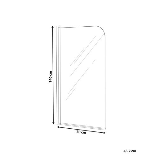 Paroi De Bain Douche Lapan 140 X 70 Cm Noir