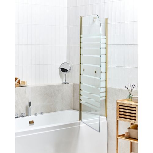 Paroi De Bain Douche Tuapi 140 X 120 Cm Doré