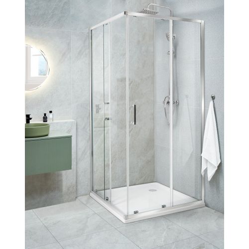 Cabine De Douche Tela 90 X 90 X 185 Cm Argenté