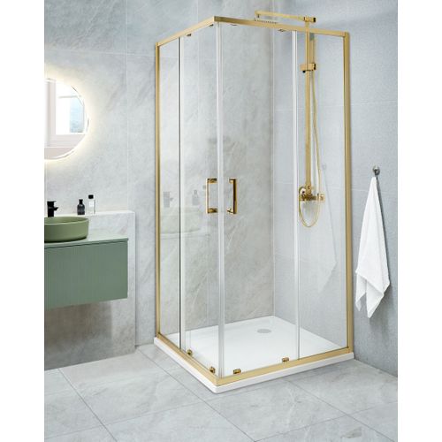 Cabine De Douche Tela 80 X 80 X 185 Cm Doré