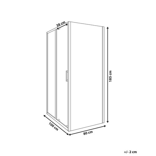 Cabine De Douche Yoro 80 X 100 X 185 Cm Argenté