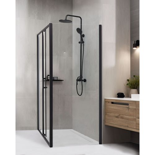 Cabine De Douche Yoro 80 X 100 X 185 Cm Noir
