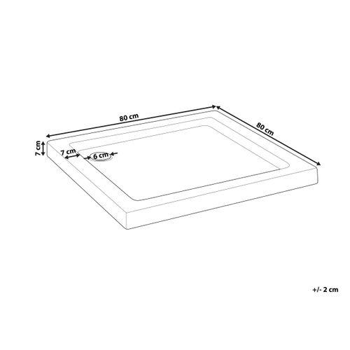 Bac De Douche Ampay 80 X 80 X 7 Cm Blanc