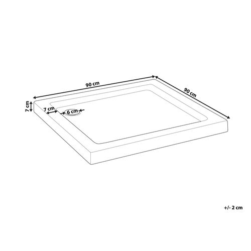 Bac De Douche Ampay 90 X 90 X 7 Cm Blanc