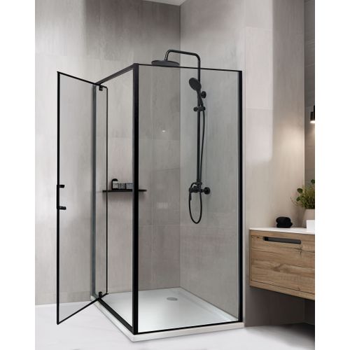 Cabine De Douche Darli 90 X 90 X 185 Cm Noir