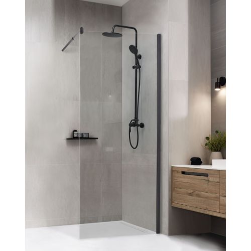 Parois De Douche Ahaus 80 X 190 Cm Noir