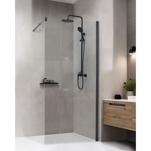 Parois De Douche Ahaus 90 X 190 Cm Noir