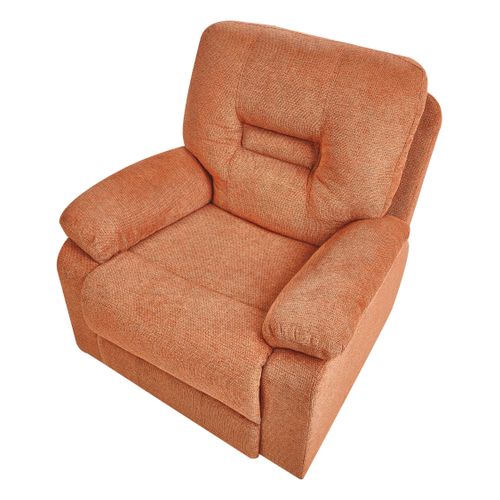 Fauteuil Inclinable Bergen Repose-pieds Inclus Tissu Orange
