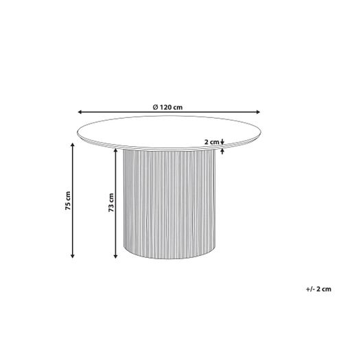 Table De Repas Sheho Noir 120 Cm 120 Cm