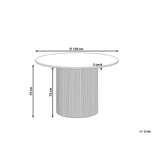 Table De Repas Sheho Noir 120 Cm 120 Cm