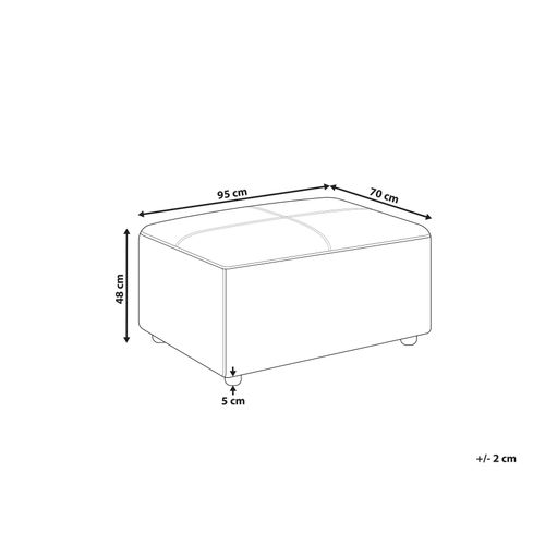 Ottoman Kohlo Tissu Beige Clair