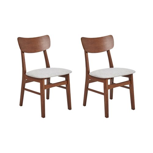 Lot De 2 Chaises De Salle à Manger Anoka Bois Marron/gris