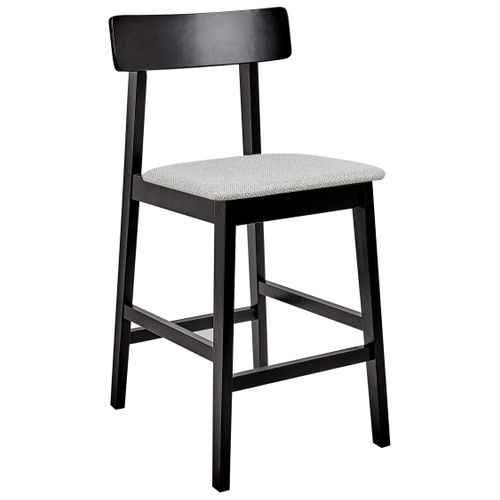 Lot De 2 Chaises De Bar Isanti Bois Noir/gris
